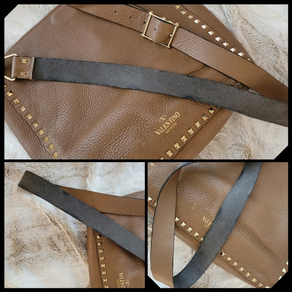 Valentino Studded Brown Leather hobo - Picture 5 of 11